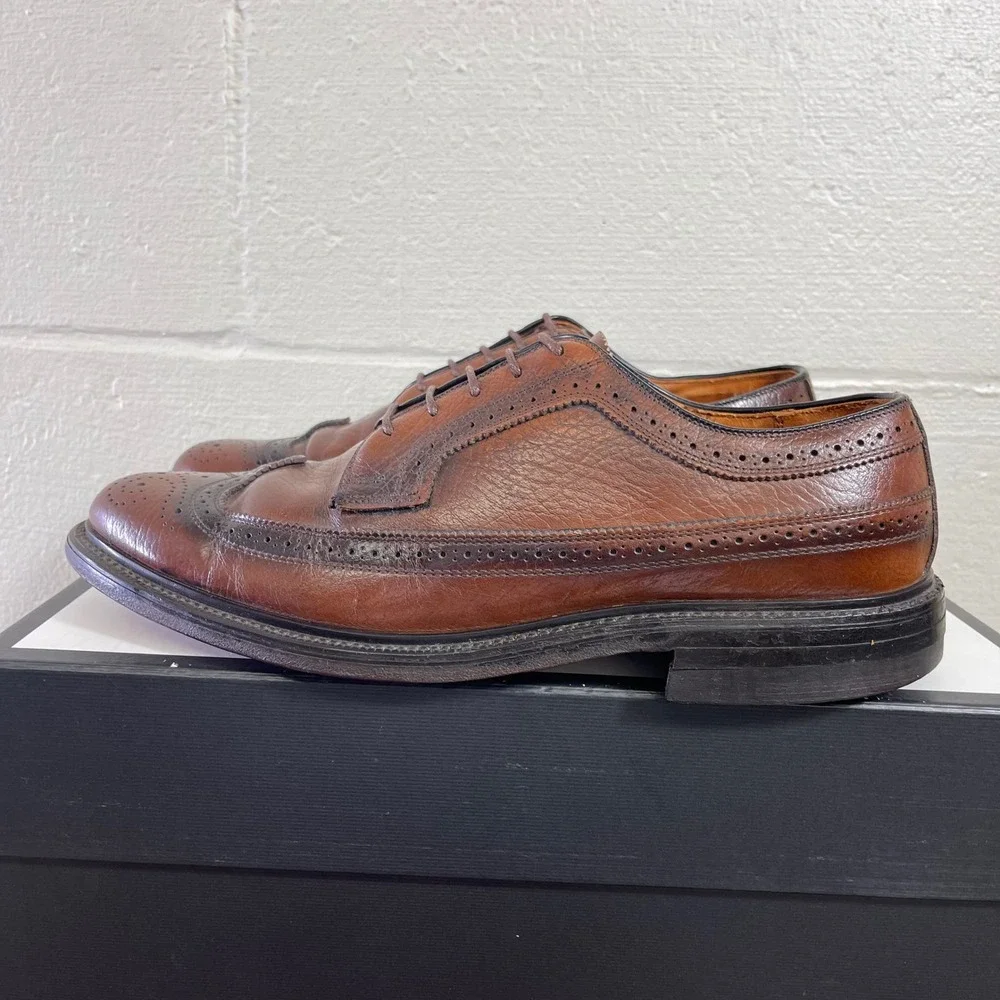 Florsheim Imperial 1849 Longwing Brown Leather Oxford Dress Shoes Men's 9.5 D
